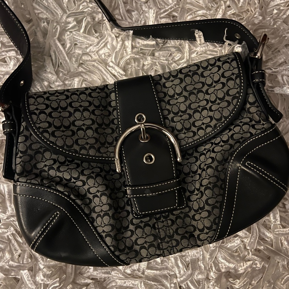 Black Patterned Women's Bag